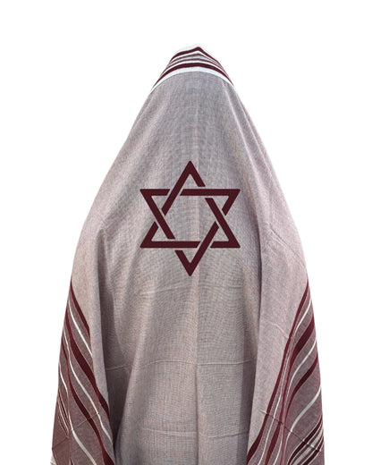 Bohemian Tallit Bordeaux - Magen