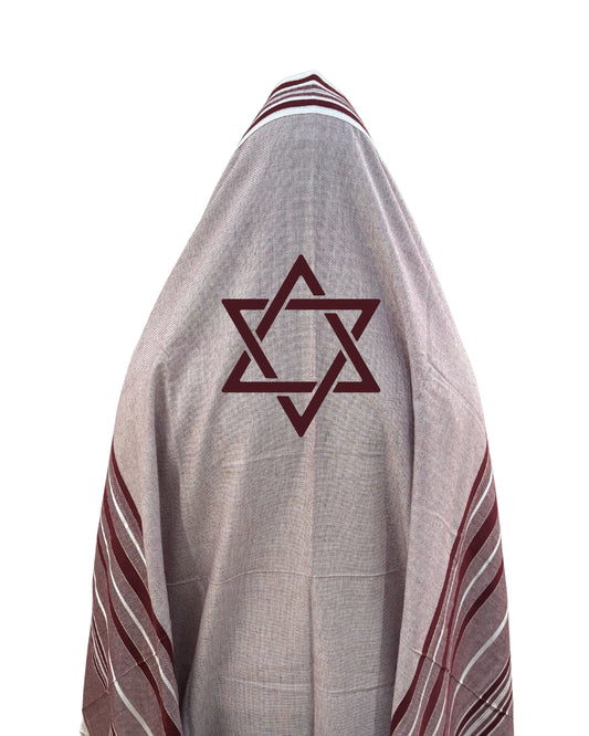 Bohemian Tallit Bordeaux - Magen