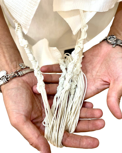 Tallit Magen suédine beige