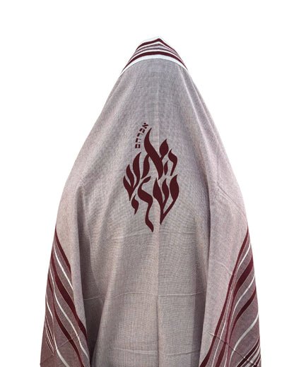 Bohemian Tallit Bordeaux - Flamme
