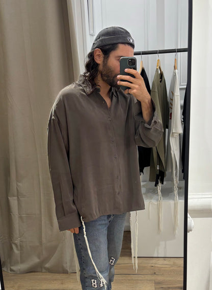 Brown Tsitsit Shirt