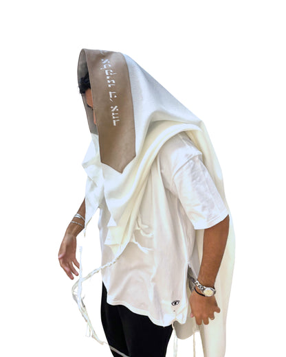 Tallit Magen suédine beige