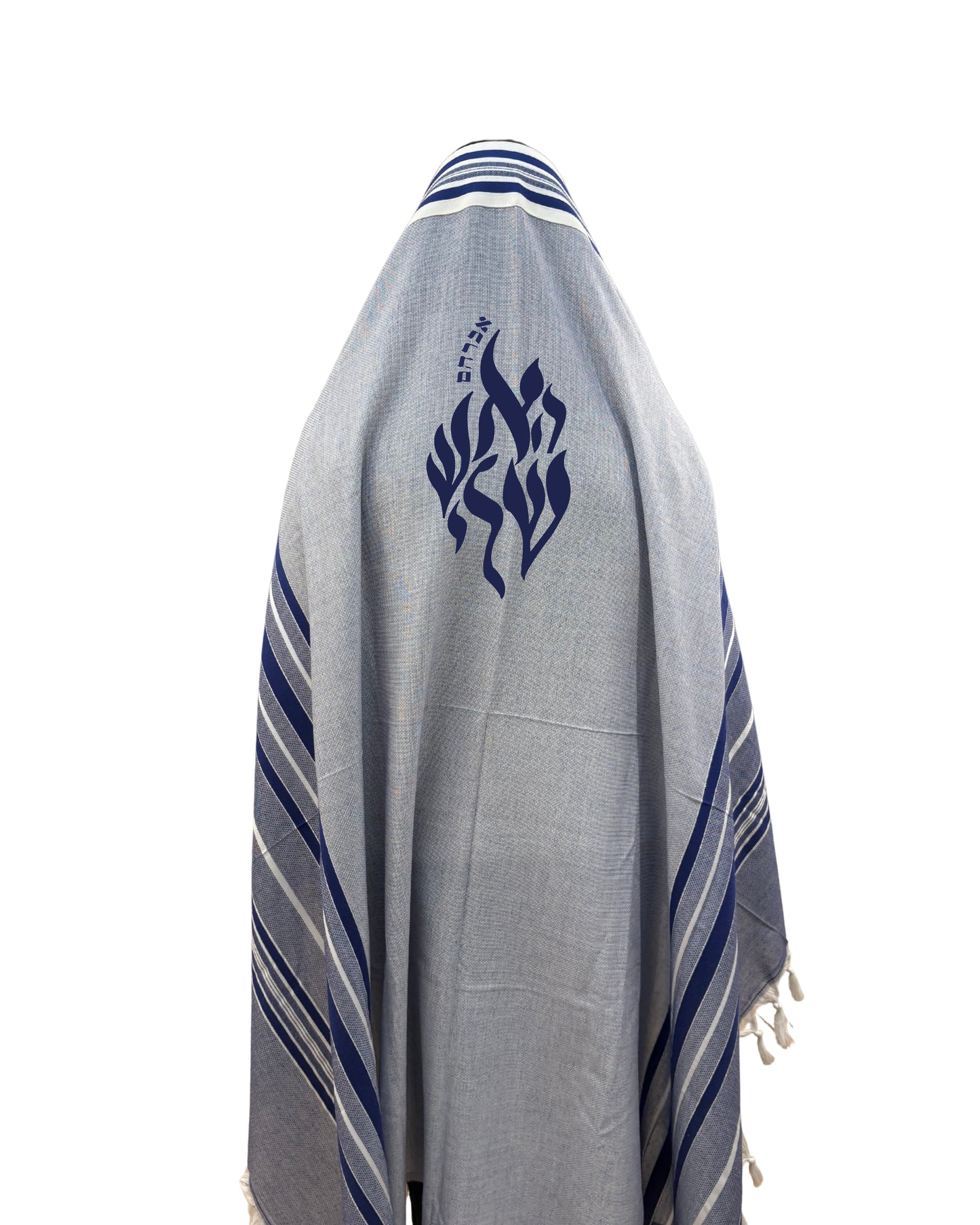 Bohemian Tallit Bleu - Flamme