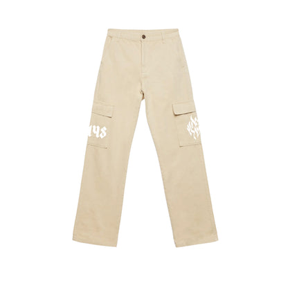 KIDS camel cargo trousers