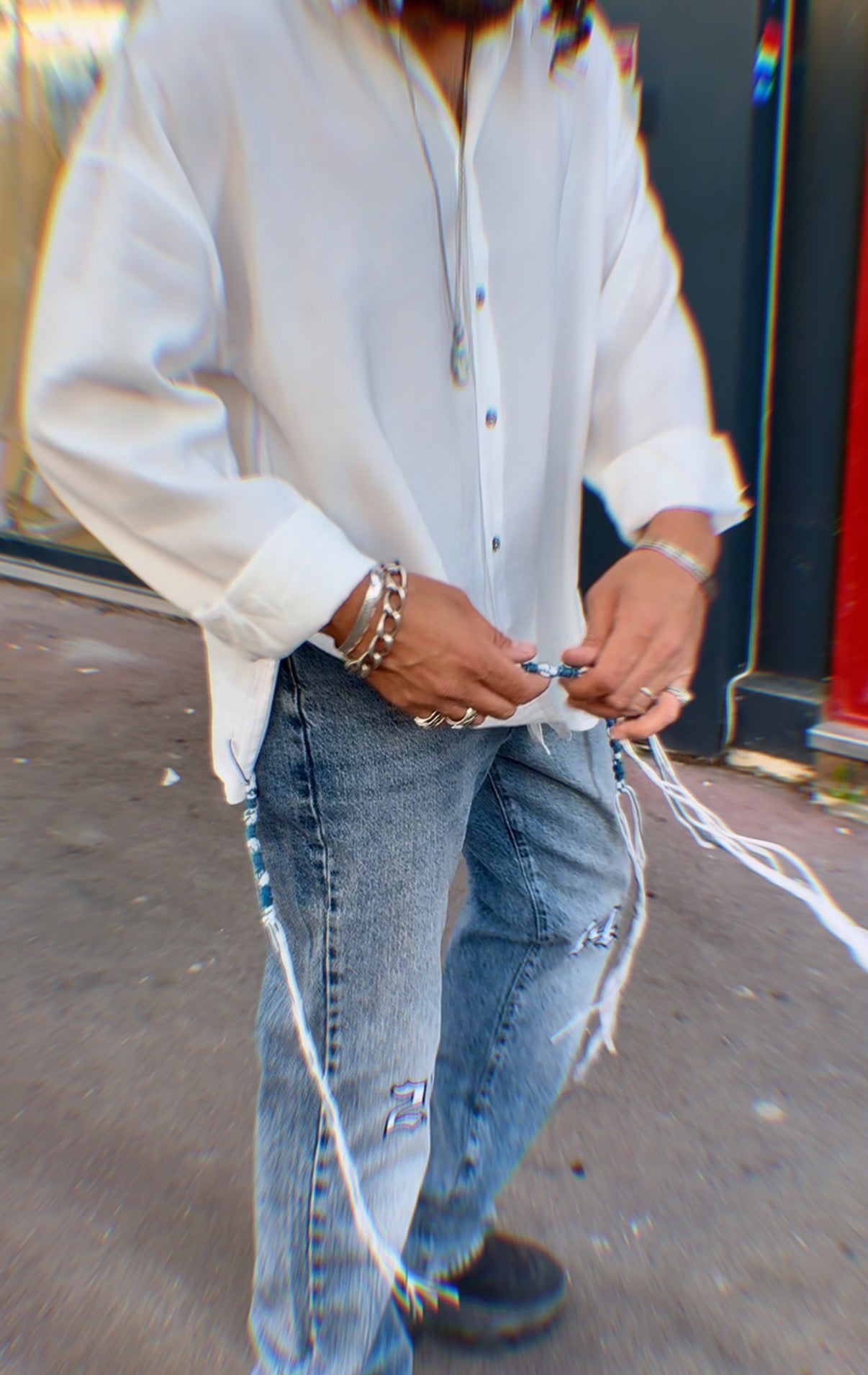 Chemise Tsitsit Blanche