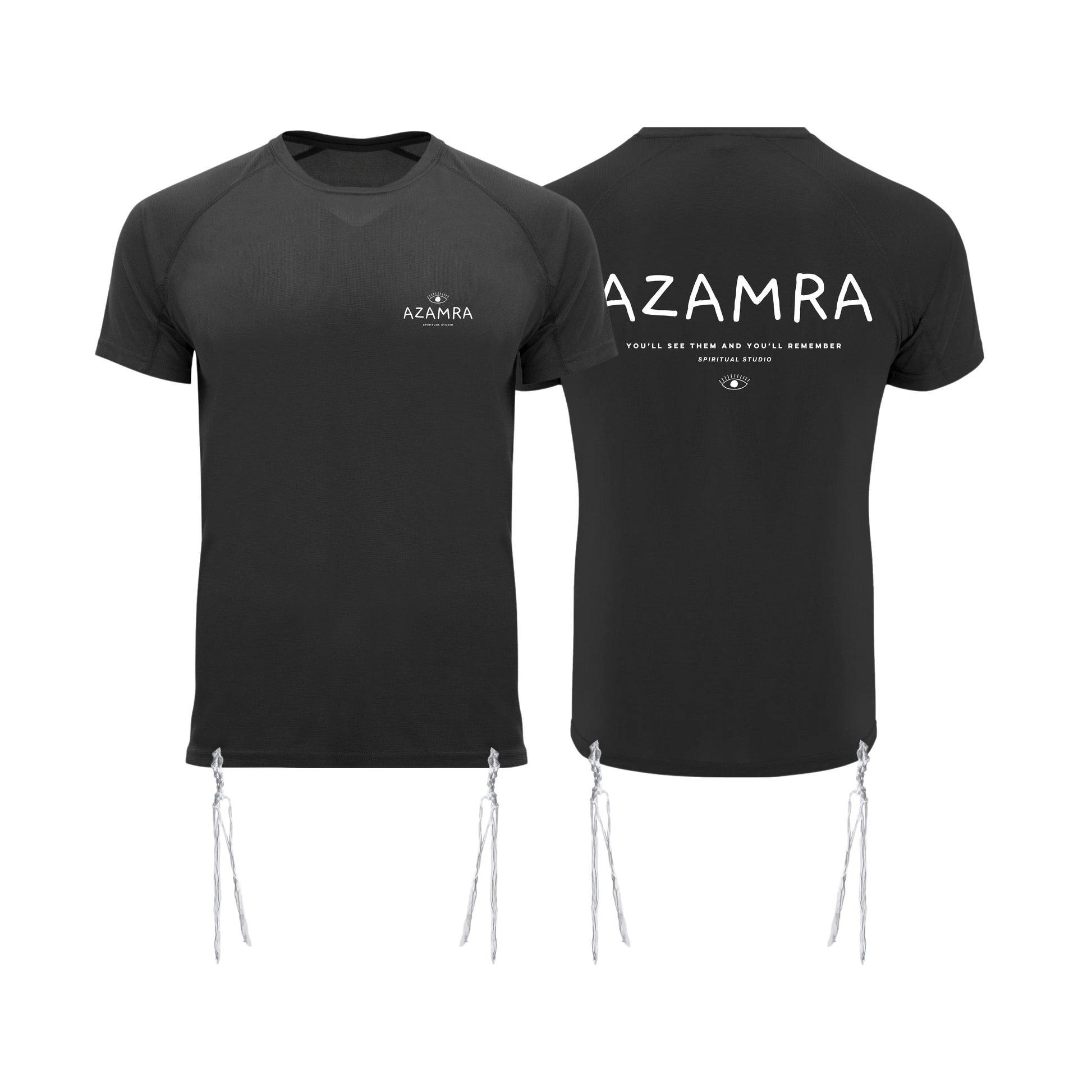 T-shirt Tsitsit respirant Azamra avec logo Azamra au dos pour le sport